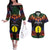 Personalised New Caledonia All Saints Day Couples Matching Off The Shoulder Long Sleeve Dress and Hawaiian Shirt Candle Light with Polynesian Style