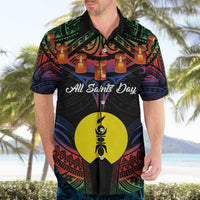 Personalised New Caledonia All Saints Day Hawaiian Shirt Candle Light with Polynesian Style LT9 - Polynesian Pride