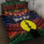 Personalised New Caledonia All Saints Day Quilt Bed Set Candle Light with Polynesian Style