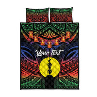 Personalised New Caledonia All Saints Day Quilt Bed Set Candle Light with Polynesian Style LT9 - Polynesian Pride