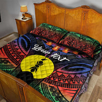 Personalised New Caledonia All Saints Day Quilt Bed Set Candle Light with Polynesian Style LT9 - Polynesian Pride