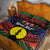 Personalised New Caledonia All Saints Day Quilt Bed Set Candle Light with Polynesian Style