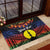 Personalised New Caledonia All Saints Day Rubber Doormat Candle Light with Polynesian Style