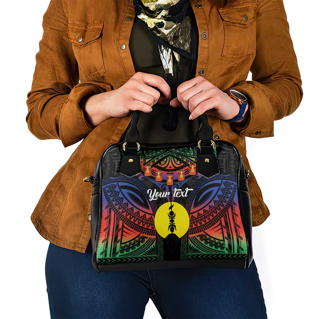 Personalised New Caledonia All Saints Day Shoulder Handbag Candle Light with Polynesian Style LT9 - Polynesian Pride