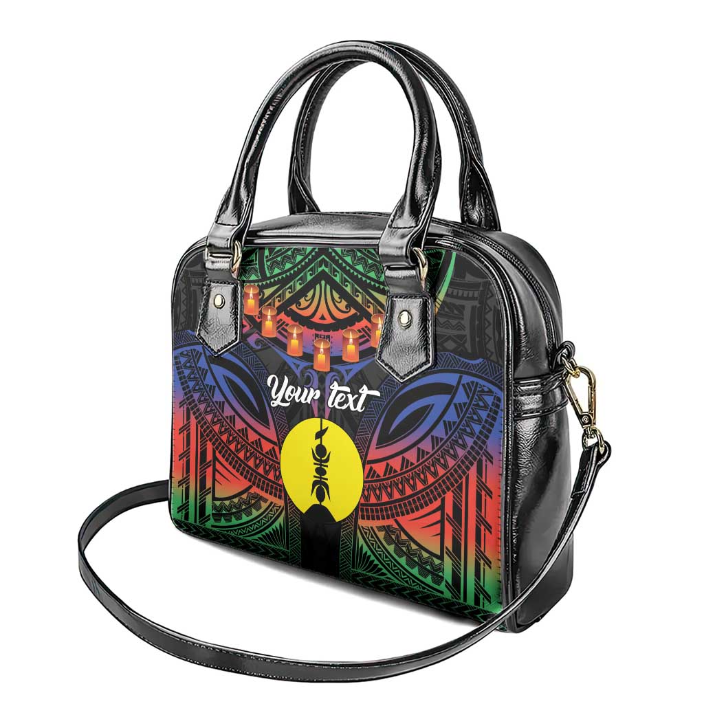 Personalised New Caledonia All Saints Day Shoulder Handbag Candle Light with Polynesian Style LT9 - Polynesian Pride