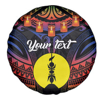 Personalised New Caledonia All Saints Day Spare Tire Cover Candle Light with Polynesian Style LT9 - Polynesian Pride