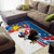 Personalized Filipino-American Area Rug The Eight-Rayed Sun with Bald Eagle