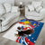 Personalized Filipino-American Area Rug The Eight-Rayed Sun with Bald Eagle