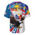 Personalized Filipino-American Baseball Jersey The Eight-Rayed Sun with Bald Eagle