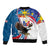 Personalized Filipino-American Bomber Jacket The Eight-Rayed Sun with Bald Eagle