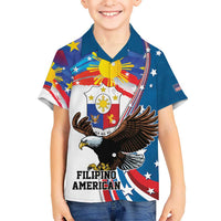 Personalized Filipino-American Hawaiian Shirt The Eight-Rayed Sun with Bald Eagle LT9 - Polynesian Pride