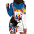 Personalized Filipino-American Hoodie Dress The Eight-Rayed Sun with Bald Eagle