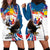 Personalized Filipino-American Hoodie Dress The Eight-Rayed Sun with Bald Eagle