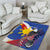 Personalized Filipino-American Area Rug Philippines Coat Of Arms with Bald Eagle