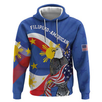 Personalized Filipino-American Hoodie Philippines Coat Of Arms with Bald Eagle LT9 Pullover Hoodie White - Polynesian Pride