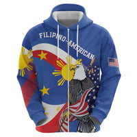 Personalized Filipino-American Hoodie Philippines Coat Of Arms with Bald Eagle LT9 - Polynesian Pride