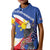 Personalized Filipino-American Kid Polo Shirt Philippines Coat Of Arms with Bald Eagle