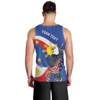 Personalized Filipino-American Men Tank Top Philippines Coat Of Arms with Bald Eagle LT9 - Polynesian Pride