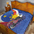 Personalized Filipino-American Quilt Philippines Coat Of Arms with Bald Eagle