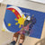 Personalized Filipino-American Rubber Doormat Philippines Coat Of Arms with Bald Eagle