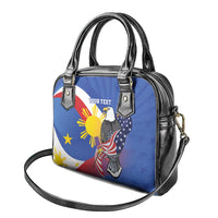 Personalized Filipino-American Shoulder Handbag Philippines Coat Of Arms with Bald Eagle LT9 - Polynesian Pride