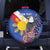 Personalized Filipino-American Spare Tire Cover Philippines Coat Of Arms with Bald Eagle