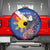 Personalized Filipino-American Spare Tire Cover Philippines Coat Of Arms with Bald Eagle