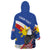 Personalized Filipino-American Wearable Blanket Hoodie Philippines Coat Of Arms with Bald Eagle