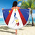 Personalized Pilipinas Eight-Rayed Sun Beach Blanket Philippines Map With Polynesian Style