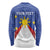 Personalized Pilipinas Eight-Rayed Sun Long Sleeve Shirt Philippines Map With Polynesian Style