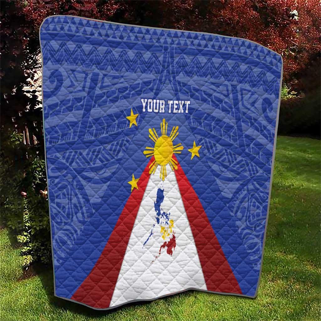 Personalized Pilipinas Eight-Rayed Sun Quilt Philippines Map With Polynesian Style LT9 - Polynesian Pride