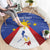 Personalized Pilipinas Eight-Rayed Sun Round Carpet Philippines Map With Polynesian Style