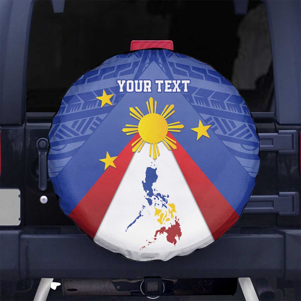 Personalized Pilipinas Eight-Rayed Sun Spare Tire Cover Philippines Map With Polynesian Style LT9 - Polynesian Pride