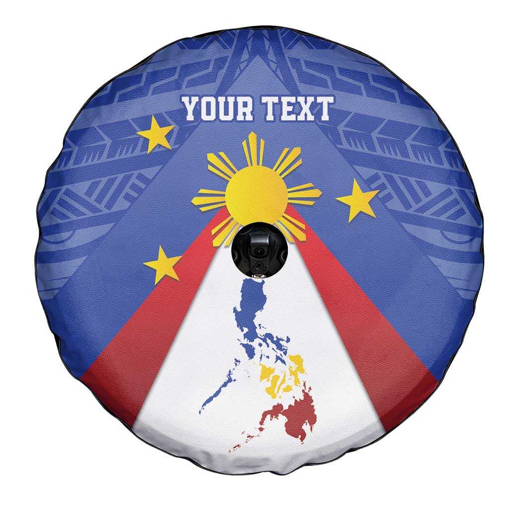 Personalized Pilipinas Eight-Rayed Sun Spare Tire Cover Philippines Map With Polynesian Style LT9 - Polynesian Pride