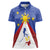 Personalized Pilipinas Eight-Rayed Sun Women Polo Shirt Philippines Map With Polynesian Style