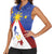 Personalized Pilipinas Eight-Rayed Sun Women Sleeveless Polo Shirt Philippines Map With Polynesian Style