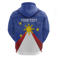 Personalized Pilipinas Eight-Rayed Sun Zip Hoodie Philippines Map With Polynesian Style LT9 - Polynesian Pride