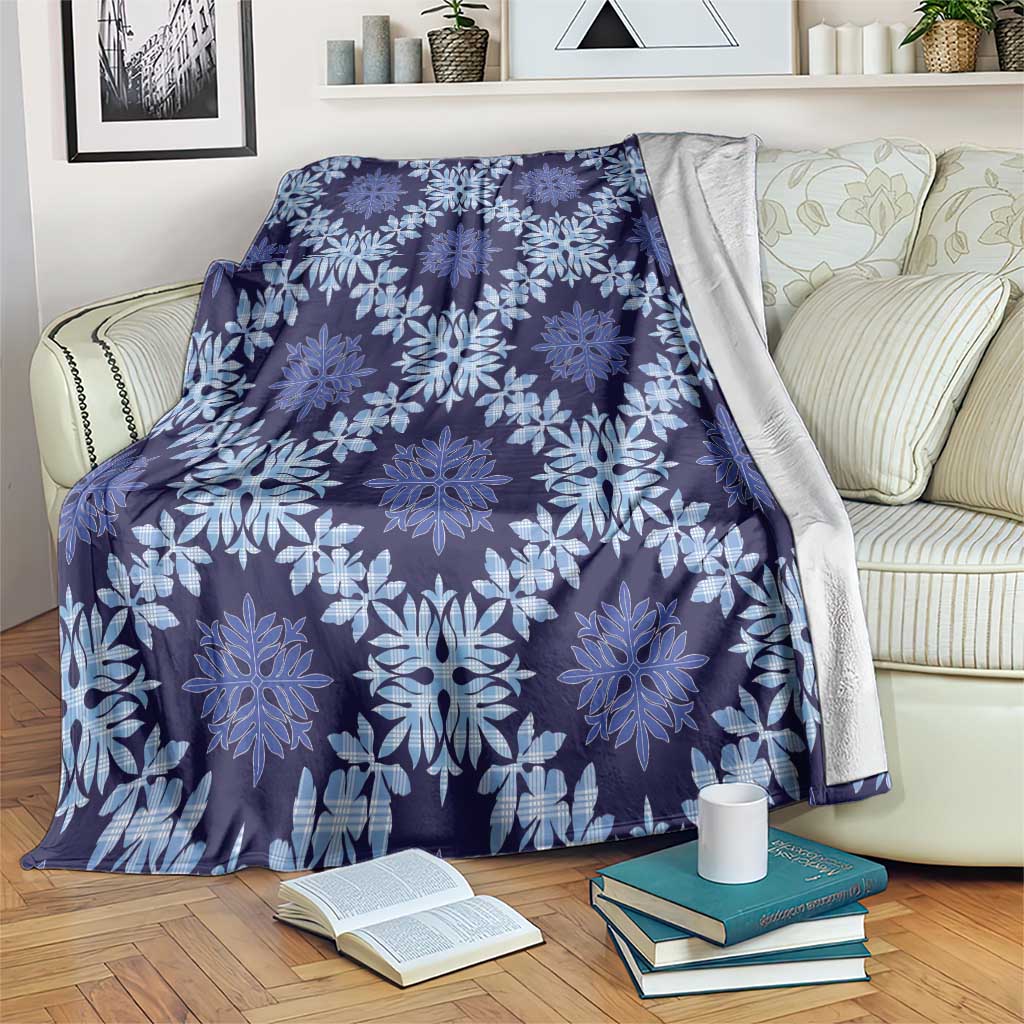 Palaka Hawaiian Quilt Seamless Pattern Blanket LT9 Blue - Polynesian Pride