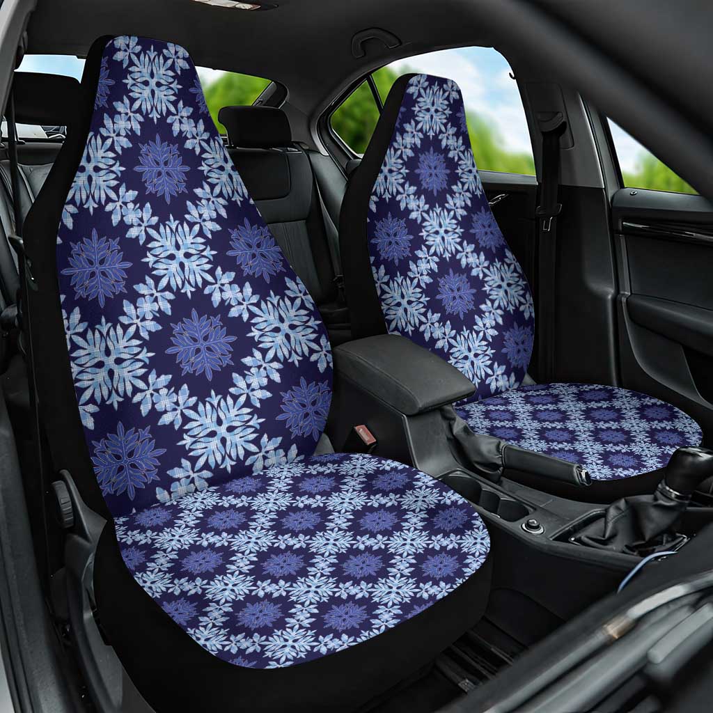 Palaka Hawaiian Quilt Seamless Pattern Car Seat Cover LT9 One Size Blue - Polynesian Pride