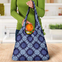 Palaka Hawaiian Quilt Seamless Pattern Grocery Bag LT9 - Polynesian Pride