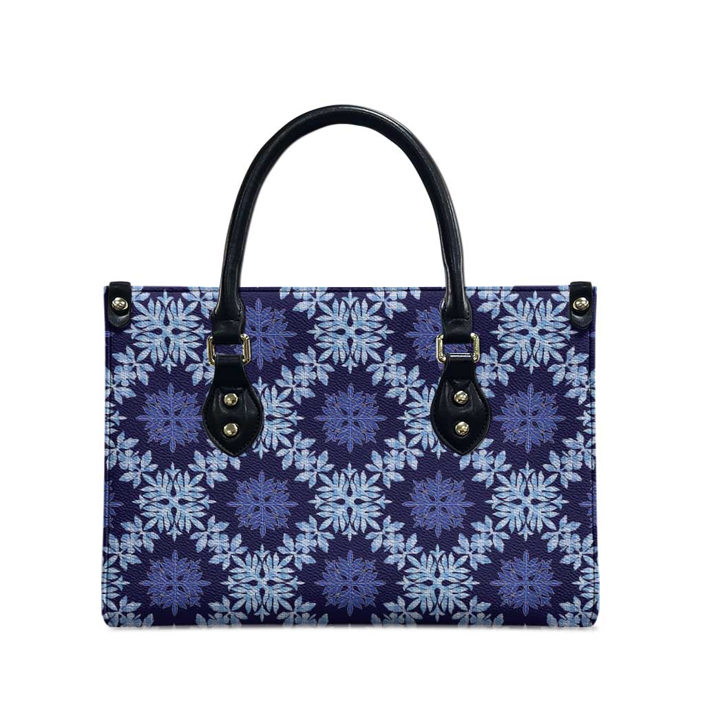 Palaka Hawaiian Quilt Seamless Pattern Leather Bag LT9 - Polynesian Pride