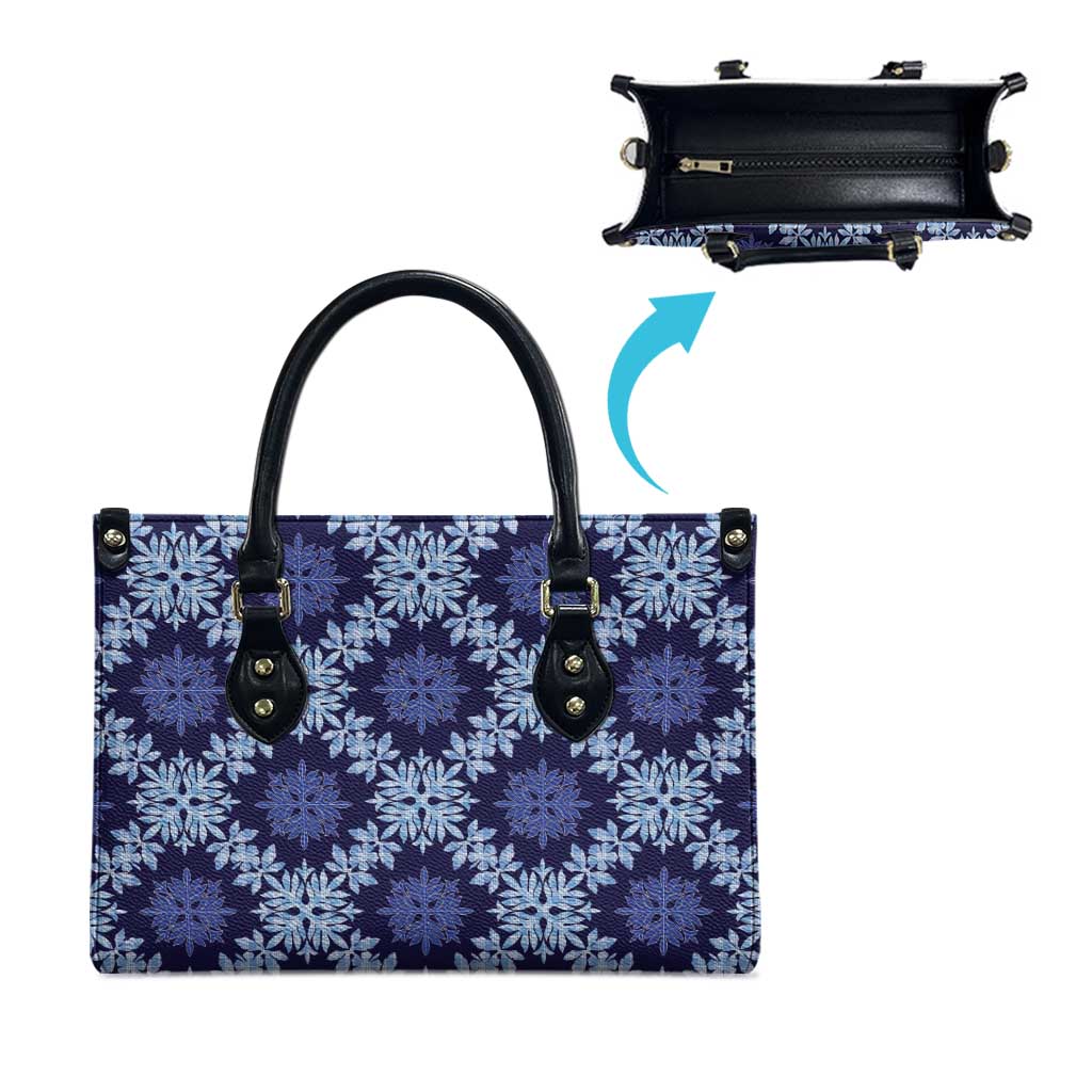 Palaka Hawaiian Quilt Seamless Pattern Leather Bag LT9 - Polynesian Pride