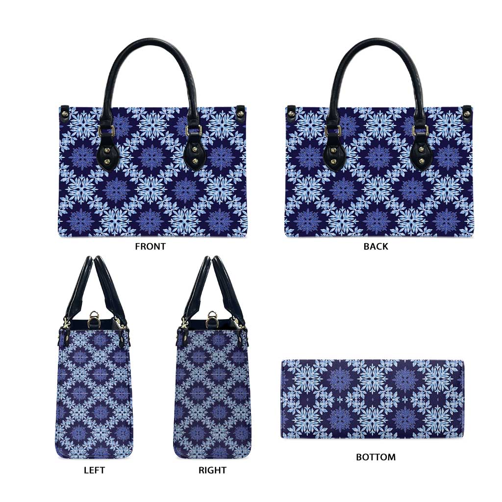 Palaka Hawaiian Quilt Seamless Pattern Leather Bag LT9 - Polynesian Pride