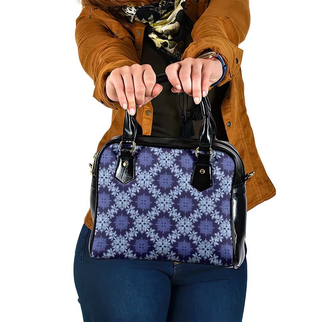 Palaka Hawaiian Quilt Seamless Pattern Shoulder Handbag LT9 One Size Blue - Polynesian Pride