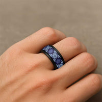 Palaka Hawaiian Quilt Seamless Pattern Spinner Ring LT9 - Polynesian Pride