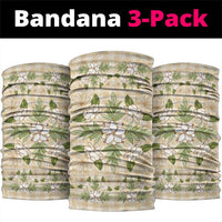 Squares Maile Leaf Neck Gaiter Beige Palaka Hawaiian Quilt Pattern LT9 package One Size: 25*50cm Beige - Polynesian Pride