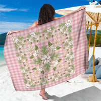 Squares Maile Leaf Sarong Pink Palaka Hawaiian Quilt Pattern LT9 One Size 44 x 66 inches Pink - Polynesian Pride