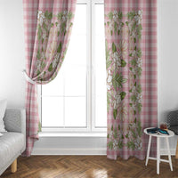 Squares Maile Leaf Window Curtain Pink Palaka Hawaiian Quilt Pattern LT9 - Polynesian Pride