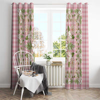 Squares Maile Leaf Window Curtain Pink Palaka Hawaiian Quilt Pattern LT9 - Polynesian Pride