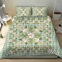 Squares Maile Leaf Bedding Set Turquoise Palaka Hawaiian Quilt Pattern LT9 - Polynesian Pride